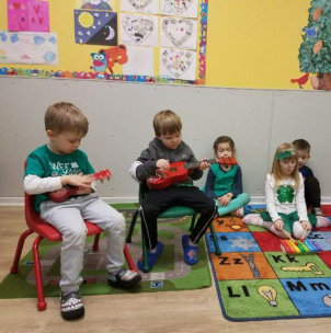 kids playing musical instruments